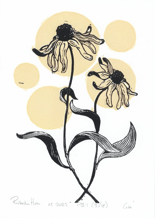 Rudbeckia Linoleum Print