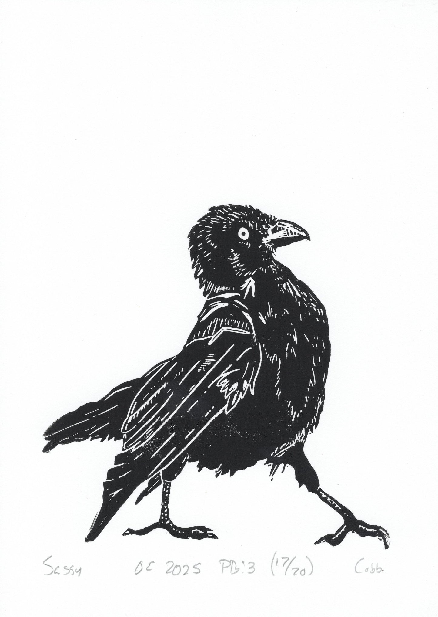 Sassy Linoleum Print